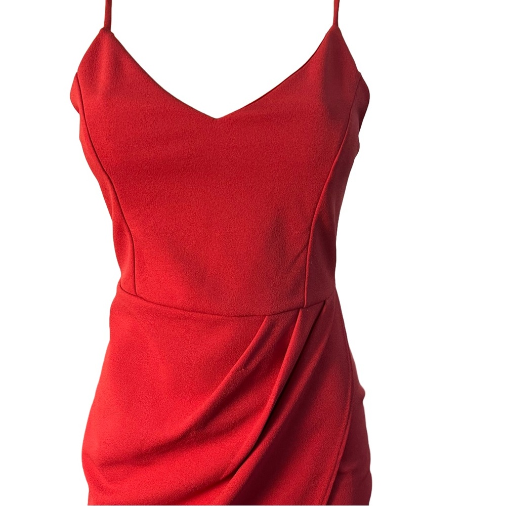 Lulus, Burnt Orange Spaghetti Strap Dress Size L - Picture 2 of 8